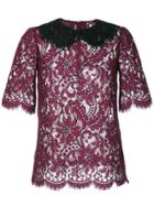 Dolce & Gabbana Lace Blouse - Red