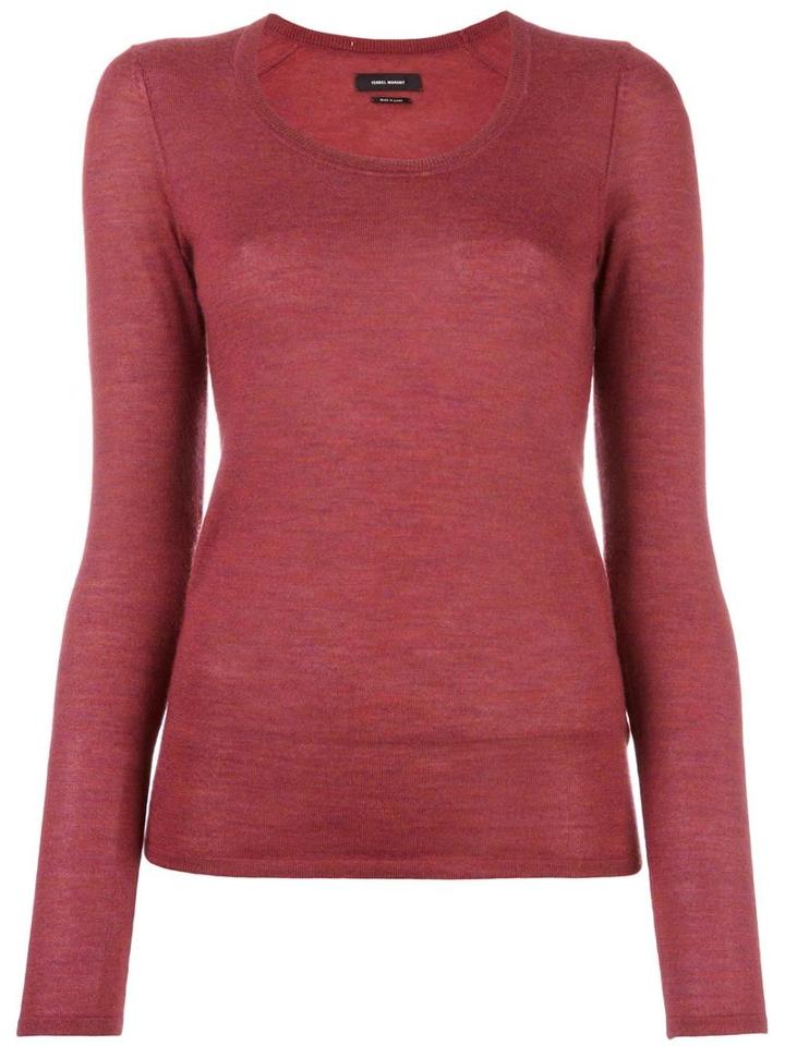 Isabel Marant - Long Sleeved Top - Women - Silk/cashmere - 42, Red, Silk/cashmere