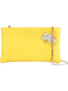 Orciani Embellished Cross Body Bag, Women's, Yellow/orange, Leather/glass