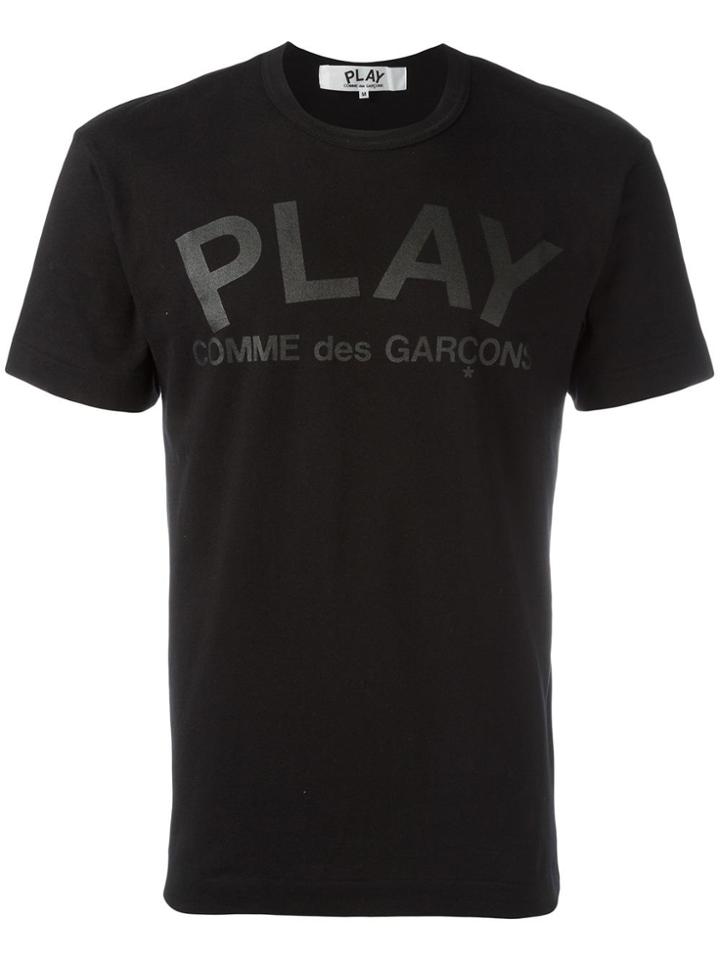 Comme Des Garçons Play Logo Print T-shirt - Black