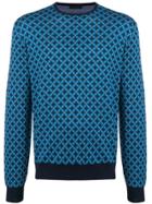 Prada Geometric Knit Sweater - Blue