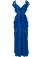 Elie Saab Long Dress ( Fully Lined) - Blue