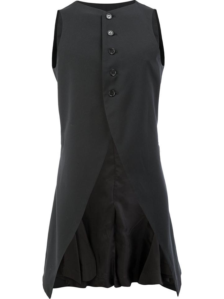 Christopher Nemeth - Buttoned Gilet - Men - Cupro/wool - M, Black, Cupro/wool