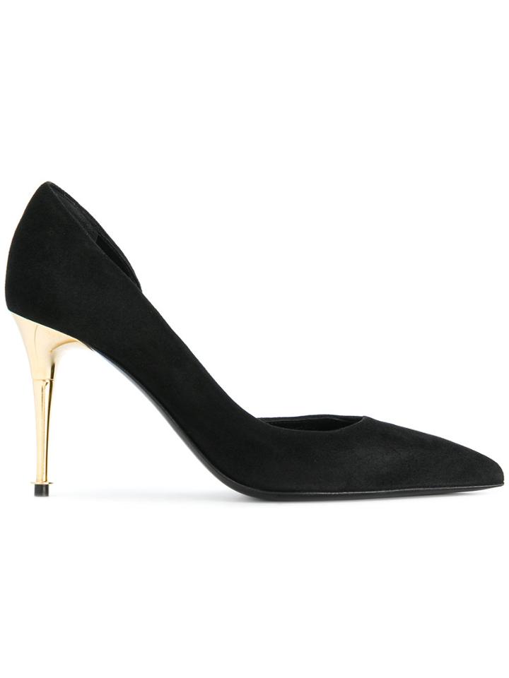 Tom Ford Metallic Heel Pumps - Black