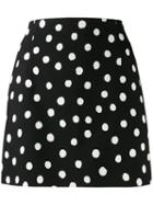 Saint Laurent Polka Dot Skirt - Black