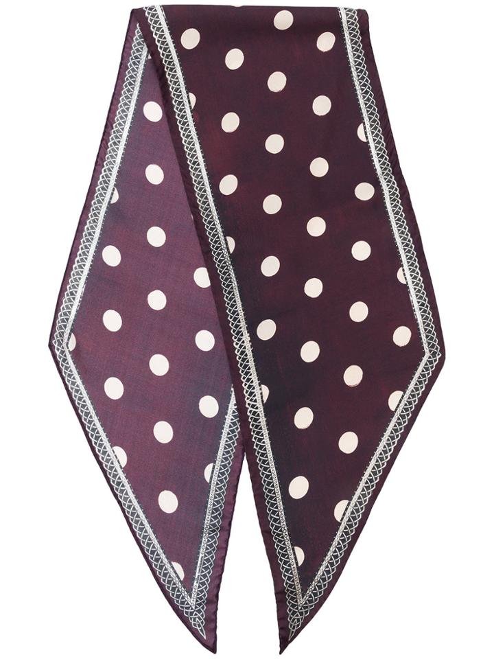Massimo Alba Polka Dot Hockney Scarf - Pink & Purple