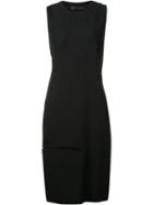 Versace Paneled Cady Dress, Women's, Size: 40, Black, Cotton