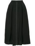 Le Ciel Bleu Contrast Stitch Pleated Shirt - Black