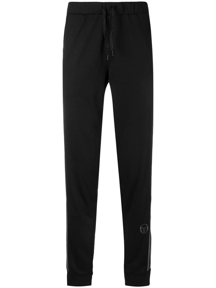 Sergio Tacchini Side Stripe Track Pants - Black