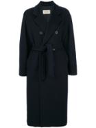 Max Mara - Madame Double-breasted Coat - Women - Cupro/viscose/cashmere/metallic Fibre - 12, Blue, Cupro/viscose/cashmere/metallic Fibre