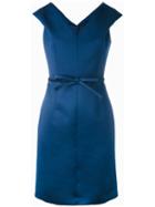Paule Ka Bow-waist Dress, Women's, Size: 44, Blue, Polyester/cupro
