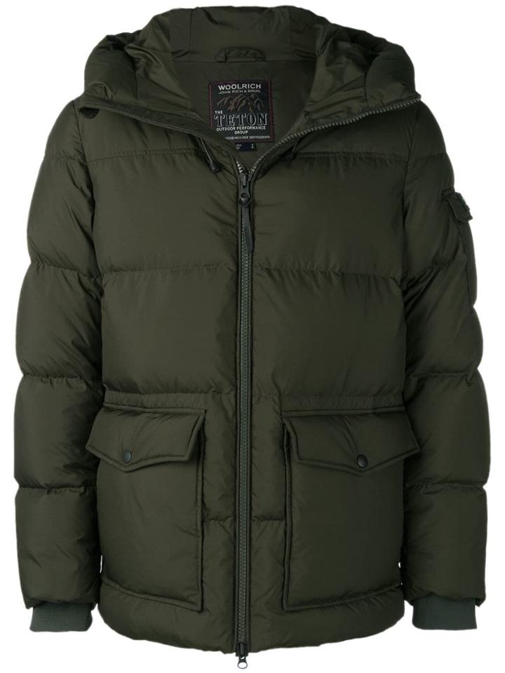 Woolrich Short Padded Jacket - Green