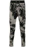 Balmain Distressed Print Track Pants - Black