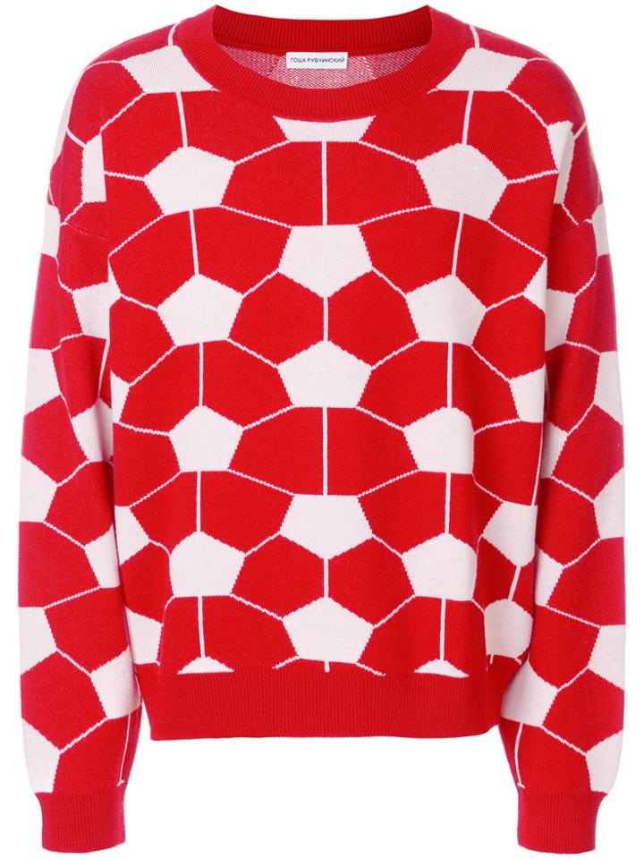 Gosha Rubchinskiy Geometric Print Jumper - Red