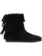 Twin-set Fringed Ankle Boots - Black