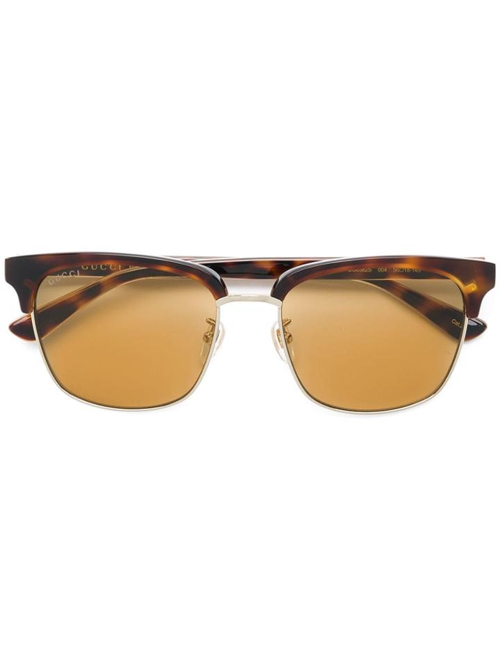 Gucci Eyewear Square Tinted Sunglasses - Brown