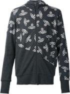 Vivienne Westwood Anglomania Logo Print Zip Up Cardigan - Black