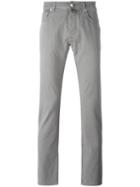 Jacob Cohen Slim-fit Trousers, Men's, Size: 34, Grey, Cotton/elastodiene