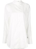 Lee Mathews Elsie Funnel Neck Shirt - White