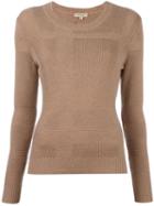 Burberry Round Neck Jumper, Women's, Size: Medium, Brown, Cashmere/wool