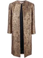 Lanvin Jacquard Coat, Women's, Size: 42, Grey, Polyamide/polyester/acetate/wool