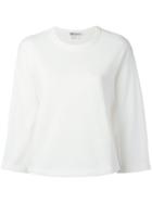 Comme Des Garçons Comme Des Garçons - Cropped Sleeve Blouse - Women - Cotton - L, White, Cotton