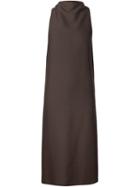 Rick Owens Funnel Neck Dress, Women's, Size: 40, Brown, Viscose/silk