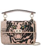 Valentino Spike Media Tiger Bag - Pink & Purple