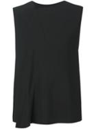 Vince Pleated Tank, Women's, Size: Xl, Black, Polyester