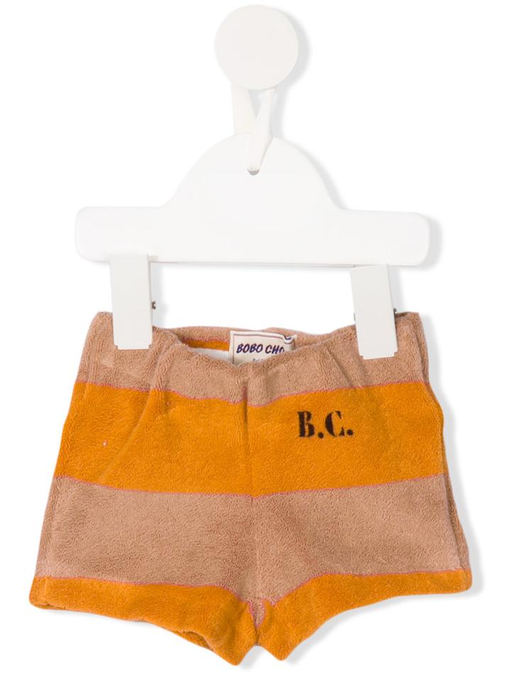 Bobo Choses Striped Shorts, Girl's, Size: 18-24 Mth, Yellow/orange