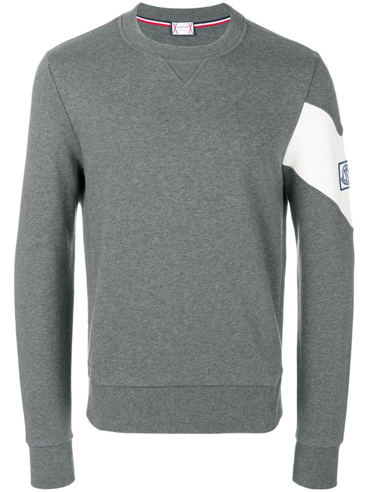 Moncler Gamme Bleu Contrast Sleeve Pullover - Grey