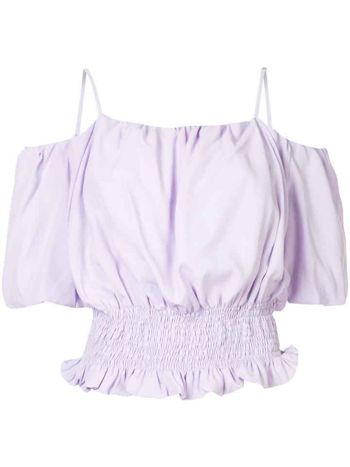 Portspure Off-the-shoulder Blouse - Purple
