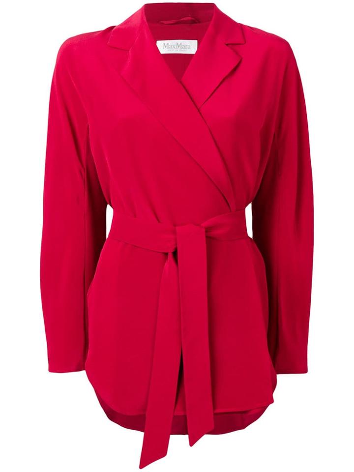 Max Mara Nativa Wrap Blazer - Red