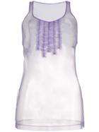 Dsquared2 Ruffle-trimmed Tank Top - Pink & Purple