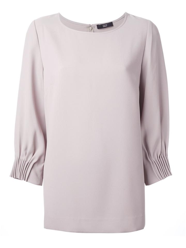 Steffen Schraut Pleated Sleeve Blouse