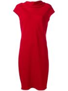 Theory Loose Neck Mini Dress - Red