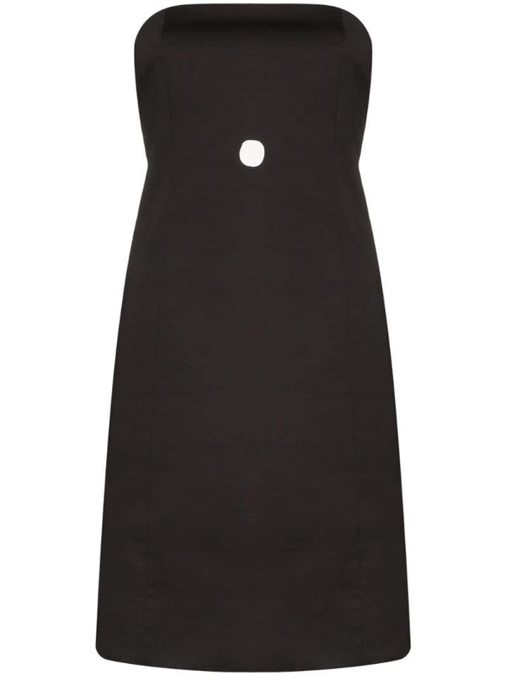 Coperni Strapless Cut-out Bustier Dress - Black