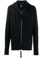 Thom Krom Zipped Drawstring Hoodie - Black