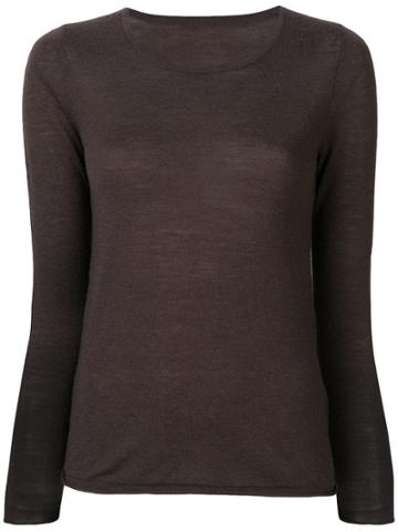 Sottomettimi Plain Knitted Top - Brown