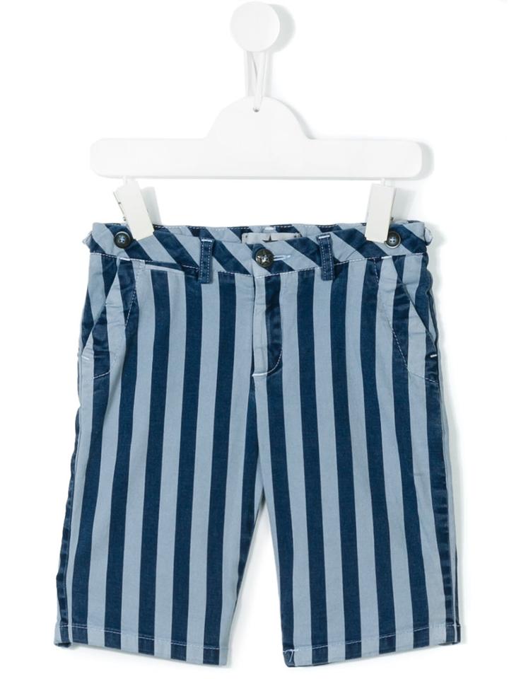 Macchia J Kids - Striped Shorts - Kids - Cotton/spandex/elastane - 10 Yrs, Blue