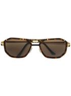 Cazal 6593 Square Frame Sunglasses - Brown