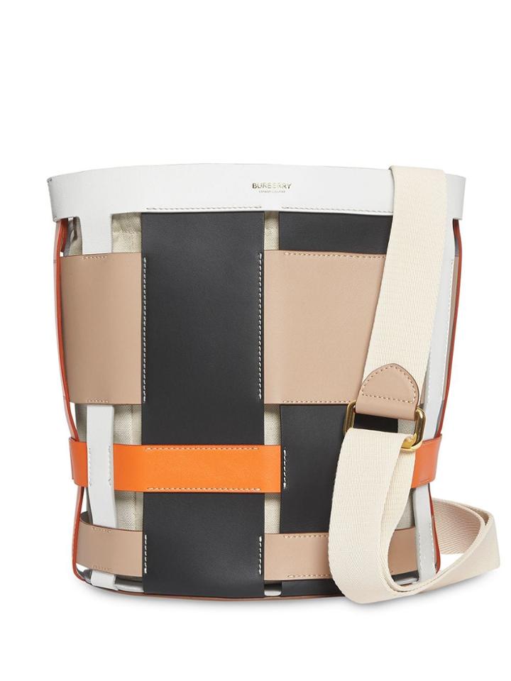 Burberry Small Leather Foster Bucket Bag - Neutrals
