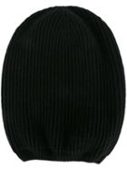 Moncler Ribbed Beanie, Men's, Black, Cashmere/wool