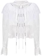 Off-white Sheer Embroidered Blouse