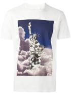 Neil Barrett Statue Print T-shirt, Men's, Size: Large, White, Cotton
