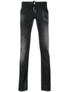 Dsquared2 - Long Clement Jeans - Men - Cotton/calf Leather/spandex/elastane - 48, Black, Cotton/calf Leather/spandex/elastane
