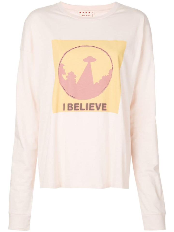Marni 'i Believe' Slogan Sweatshirt - Pink