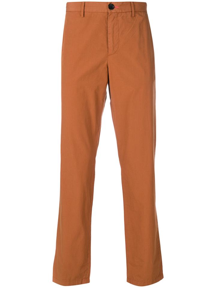 Ps By Paul Smith Stretch Straight Leg Trousers - Brown