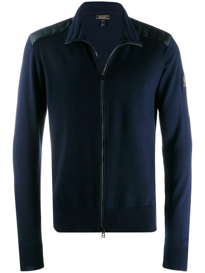 Belstaff Kelby Shell-panelled Cardigan - Blue