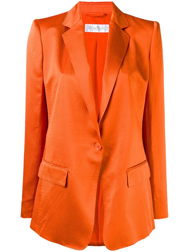 Max Mara - Valdai Blazer - Women - Silk/polyamide/acetate - 42, Yellow/orange, Silk/polyamide/acetate